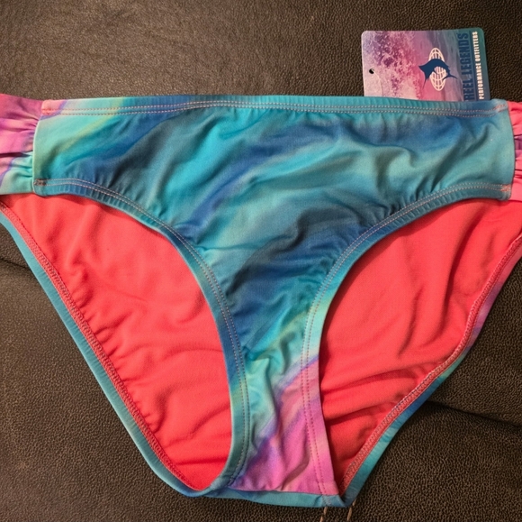 Reel Legends Pink and Blue Green Bikini Set - Picture 3 of 12